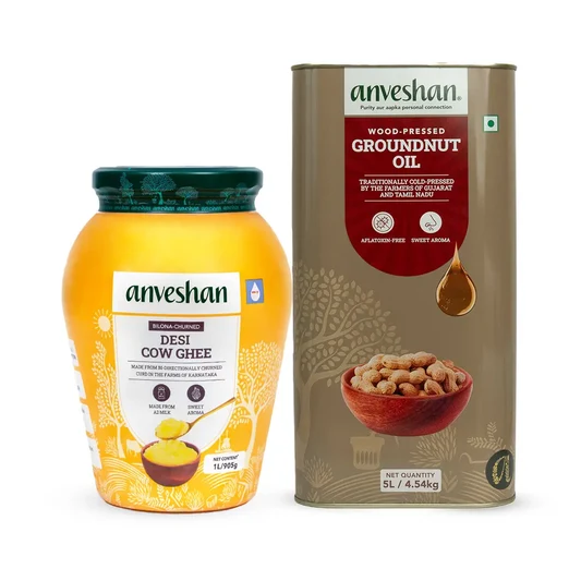 A2 Cow Ghee and Cold Pressed Groundnut Oil